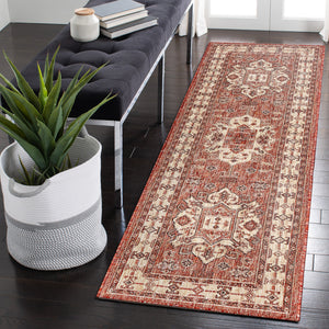 Liora Manne Carmel Kilim Indoor Outdoor Area Rug Red