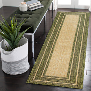 Liora Manne Carmel Multi Border Indoor Outdoor Area Rug Green