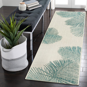 Liora Manne Carmel Palm Indoor Outdoor Area Rug Aqua