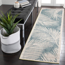 Load image into Gallery viewer, Liora Manne Carmel Fronds Indoor Outdoor Area Rug Aqua