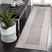 Load image into Gallery viewer, Liora Manne Dunes Border Indoor Outdoor Area Rug Silver