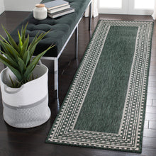 Load image into Gallery viewer, Liora Manne Malibu Etched Border Indoor Outdoor Area Rug Green