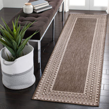 Load image into Gallery viewer, Liora Manne Malibu Etched Border Indoor Outdoor Area Rug Neutral
