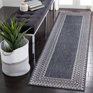 Liora Manne Malibu Etched Border Indoor Outdoor Area Rug Navy