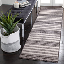 Load image into Gallery viewer, Liora Manne Malibu Faded Stripe Indoor Outdoor Area Rug Charcoal