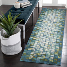 Load image into Gallery viewer, Liora Manne Marina Triangle Border Indoor Outdoor Area Rug Grotto