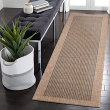 Load image into Gallery viewer, Liora Manne Sahara Texture Border Indoor Outdoor Area Rug Natural