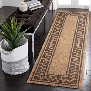 Liora Manne Sahara Diamond Border Indoor Outdoor Area Rug Natural