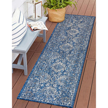 Load image into Gallery viewer, Liora Manne Carmel Vintage Floral Indoor Outdoor Area Rug Navy