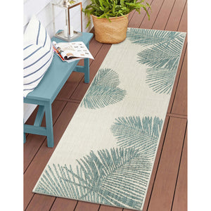 Liora Manne Carmel Palm Indoor Outdoor Area Rug Aqua