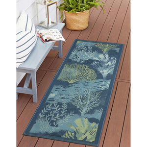 Liora Manne Marina Coral Garden Indoor Outdoor Area Rug Lapis