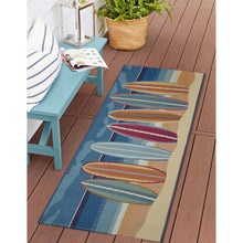 Load image into Gallery viewer, Liora Manne Esencia Surf Break Indoor Outdoor Mat Blue