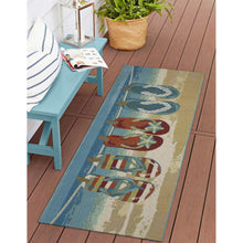 Load image into Gallery viewer, Liora Manne Esencia Flip Flops Forever Indoor Outdoor Mat Blue
