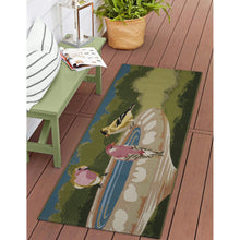 Load image into Gallery viewer, Liora Manne Esencia Bathing Birdies Indoor Outdoor Mat Green