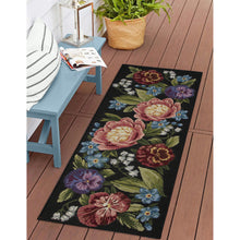 Load image into Gallery viewer, Liora Manne Esencia Secret Garden Indoor Outdoor Mat Black