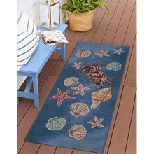 Load image into Gallery viewer, Liora Manne Esencia Shell We Dance Indoor Outdoor Mat Aqua
