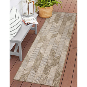 Liora Manne Orly Angles Indoor Outdoor Area Rug Natural