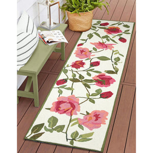 Liora Manne Ravella China Roses Indoor Outdoor Area Rug Rose