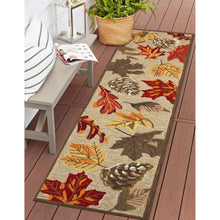 Load image into Gallery viewer, Liora Manne Ravella Falling Leaves Indoor Outdoor Area Rug Natural