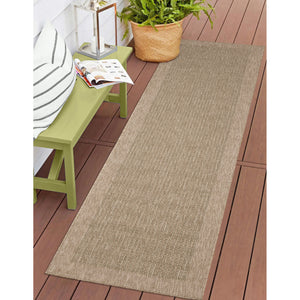 Liora Manne Sahara Texture Border Indoor Area Outdoor Rug Green