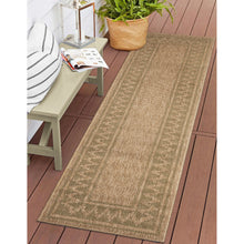 Load image into Gallery viewer, Liora Manne Sahara Diamond Border Indoor Outdoor Area Rug Green