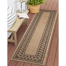 Load image into Gallery viewer, Liora Manne Sahara Diamond Border Indoor Outdoor Area Rug Natural