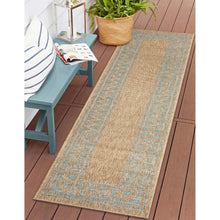 Load image into Gallery viewer, Liora Manne Sahara Diamond Border Indoor Outdoor Area Rug Aruba