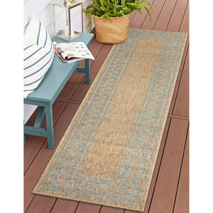 Liora Manne Sahara Diamond Border Indoor Outdoor Area Rug Aruba