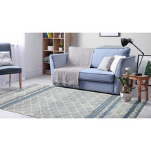 Load image into Gallery viewer, Liora Manne Artista Diamond Stripe Indoor Outdoor Area Rug Denim