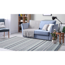 Load image into Gallery viewer, Liora Manne Cosmos Gypsy Stripe Indoor Outdoor Area Rug Blue