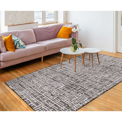 Liora Manne Savannah Grid Indoor Area Rug Charcoal