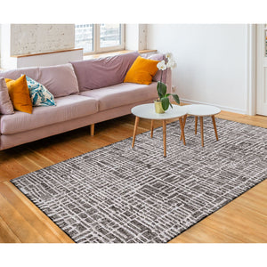 Liora Manne Savannah Grid Indoor Area Rug Charcoal