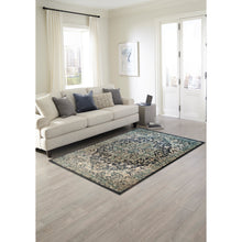 Load image into Gallery viewer, Liora Manne Aurora Medallion Indoor Area Rug Blue