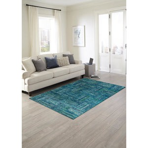 Liora Manne Fiesta Squares Indoor Rug Aqua