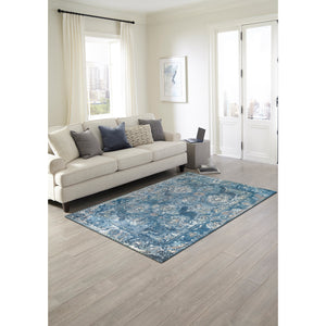 Liora Manne Marina Kashan Indoor Outdoor Area Rug Blue