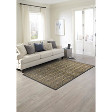 Load image into Gallery viewer, Liora Manne Patio Suzani Diamonds Indoor Outdoor Area Rug Navy