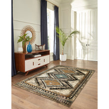 Load image into Gallery viewer, Liora Manne Ashford Diamond Trio Indoor Area Rug Ivory Blue