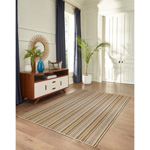 Liora Manne Carmel Rope Stripe Indoor Outdoor Area Rug Sand