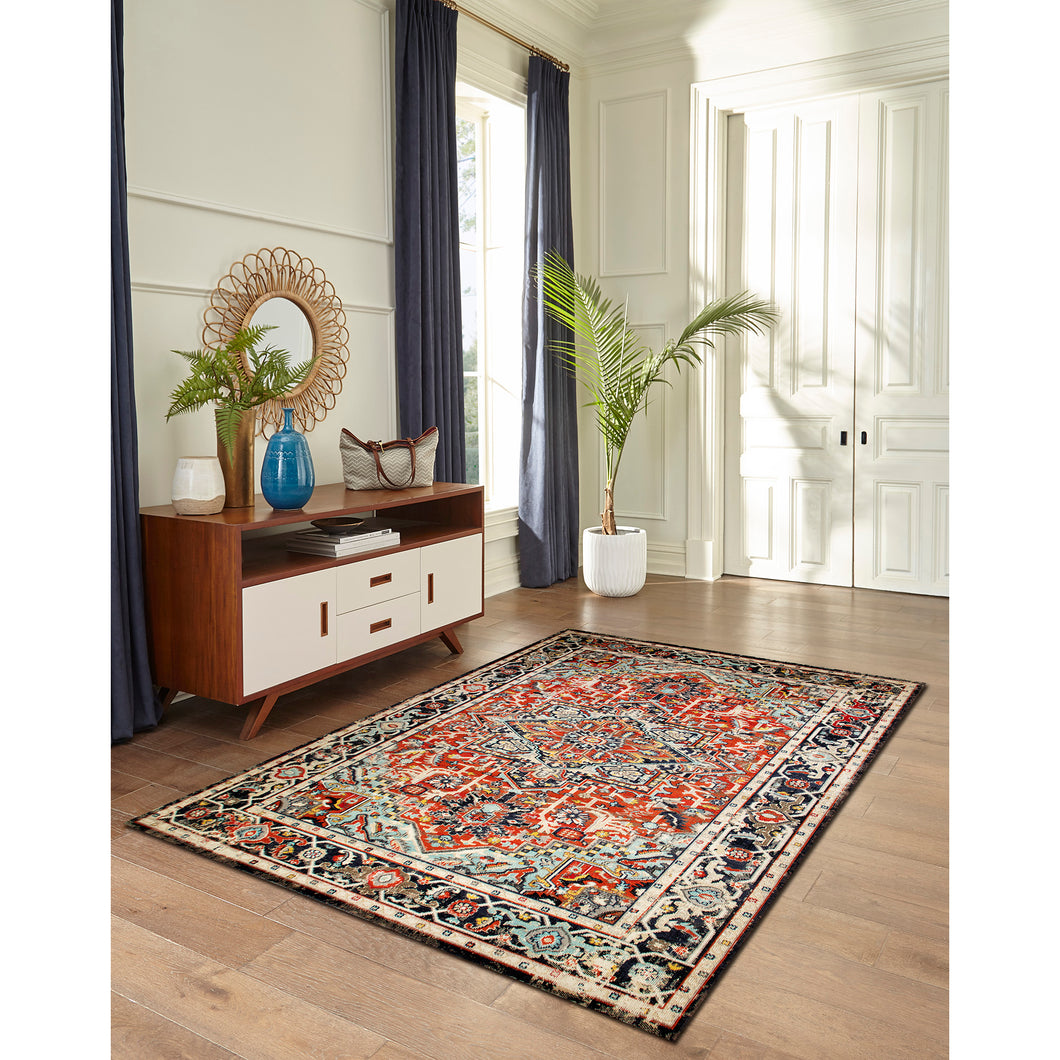 Liora Manne Fresco Heriz Indoor Outdoor Rug Red