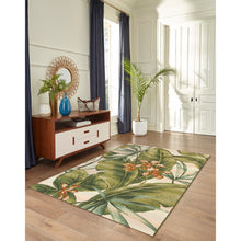 Load image into Gallery viewer, Liora Manne Marina Tropical Leaf Indoor Outdoor Area Rug Cream