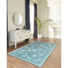 Load image into Gallery viewer, Liora Manne Carmel Dragonfly Indoor Outdoor Area Rug Aqua