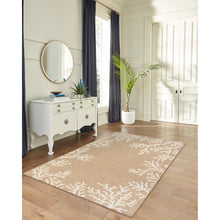 Load image into Gallery viewer, Liora Manne Carmel Coral Border Indoor Outdoor Area Rug Sand
