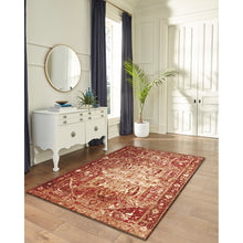 Load image into Gallery viewer, Liora Manne Marina Heriz Indoor Outdoor Area Rug Burgundy