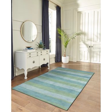 Liora Manne Piazza Stripes Indoor Area Rug Sea Breeze