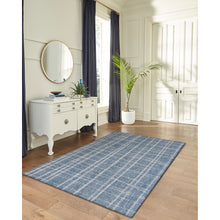 Load image into Gallery viewer, Liora Manne Savannah Mad Plaid Indoor Area Rug Blue