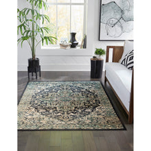 Load image into Gallery viewer, Liora Manne Aurora Medallion Indoor Area Rug Blue