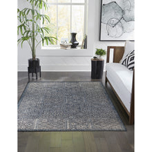 Load image into Gallery viewer, Liora Manne Carmel Patchwork Kilim Indoor Outdoor Area Rug Navy