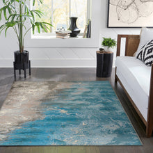 Load image into Gallery viewer, Liora Manne Marina Surf Indoor Outdoor Area Rug Ocean