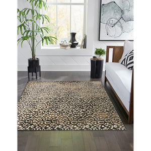 Liora Manne Soho Leopard Indoor Area Rug Black