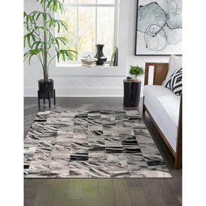 Liora Manne Taos Squares Indoor Rug Grey